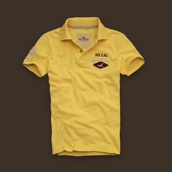 Camiseta Polo Hollister Amarela
