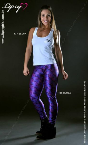 Calça Legging Estampada Lipsy Girls Roxa