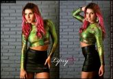Blusinha Lipsy Girls Cropped Camuflada- Frete Grátis